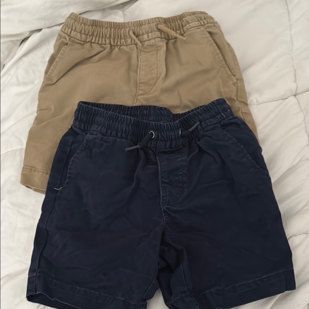 Kids Tan and Navy Shorts Set